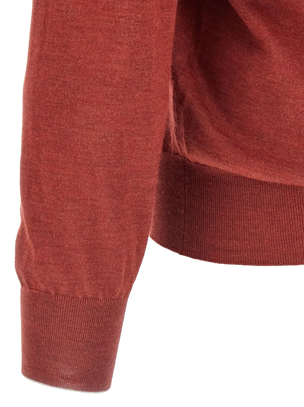 Brunello Cucinelli Long Sleeved Knitted Polo Shirt