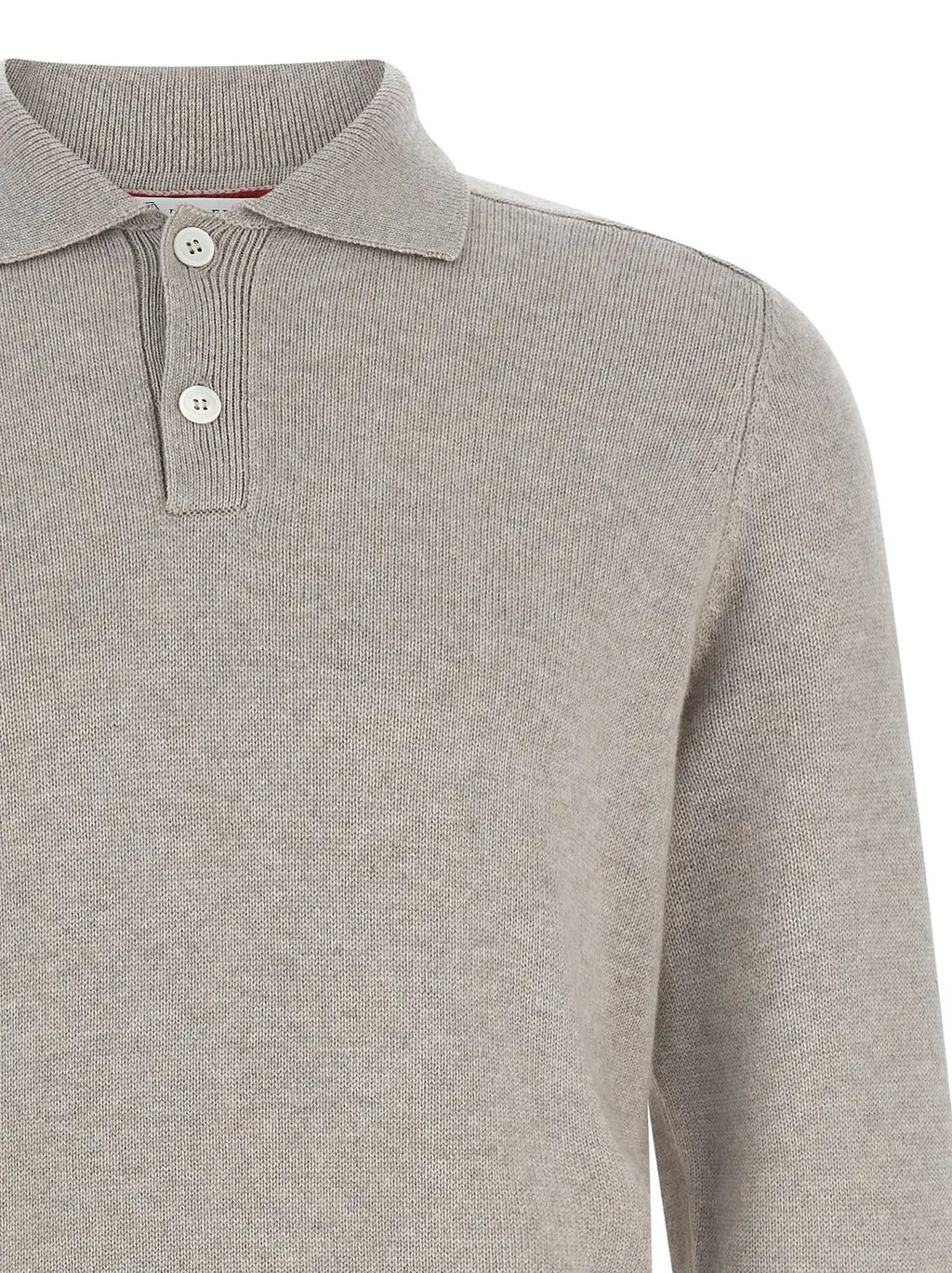 Brunello Cucinelli Long-Sleeved Knitted Polo Shirt