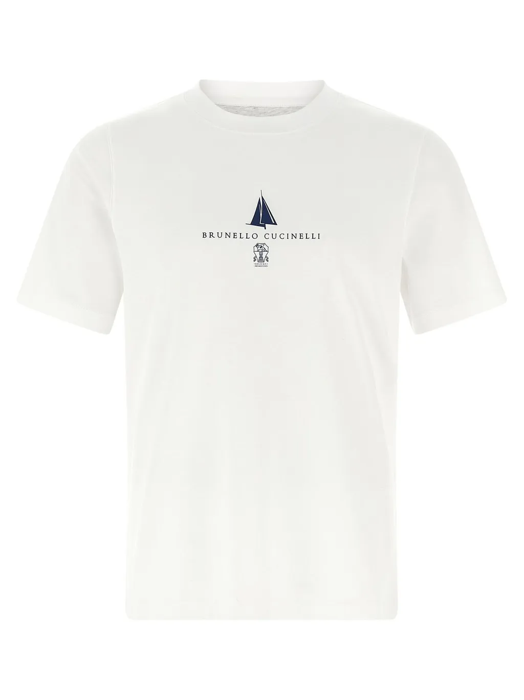Brunello Cucinelli Logo Printed Crewneck T-Shirt