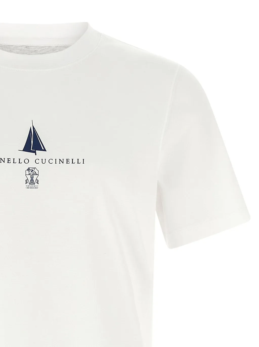 Brunello Cucinelli Logo Printed Crewneck T-Shirt