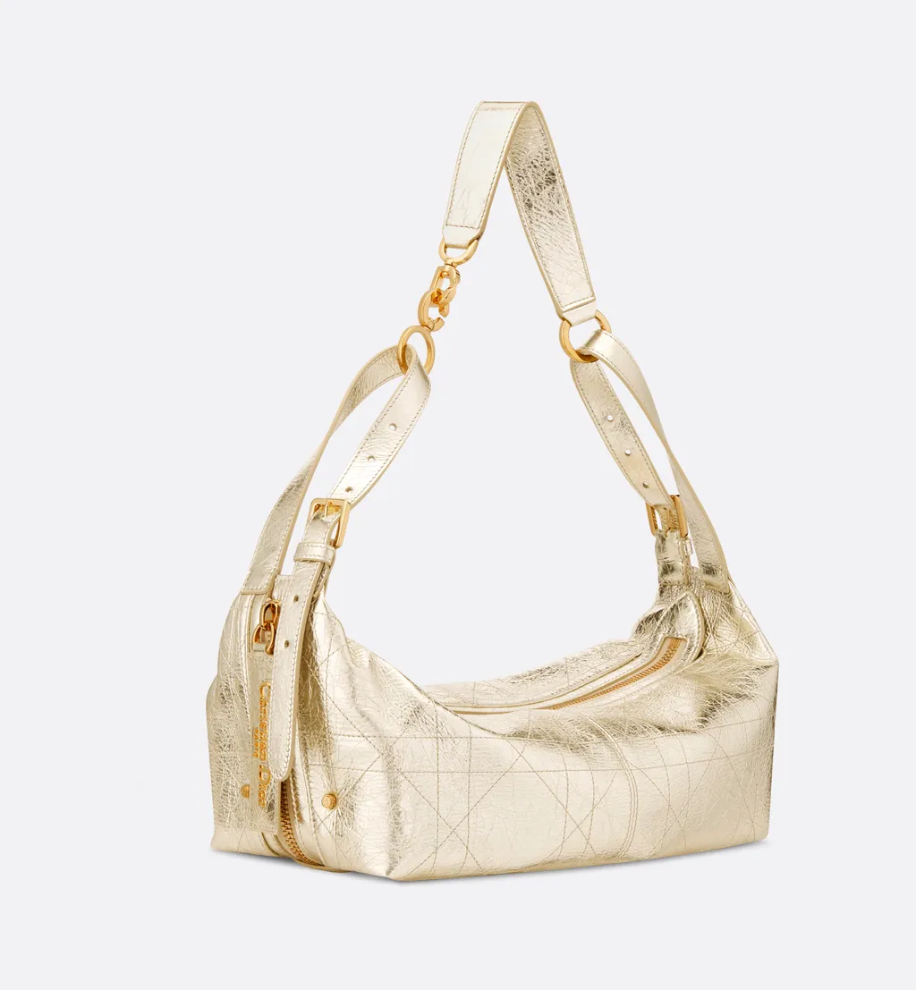 Medium D-Journey Bag In Crinkled Calfskin