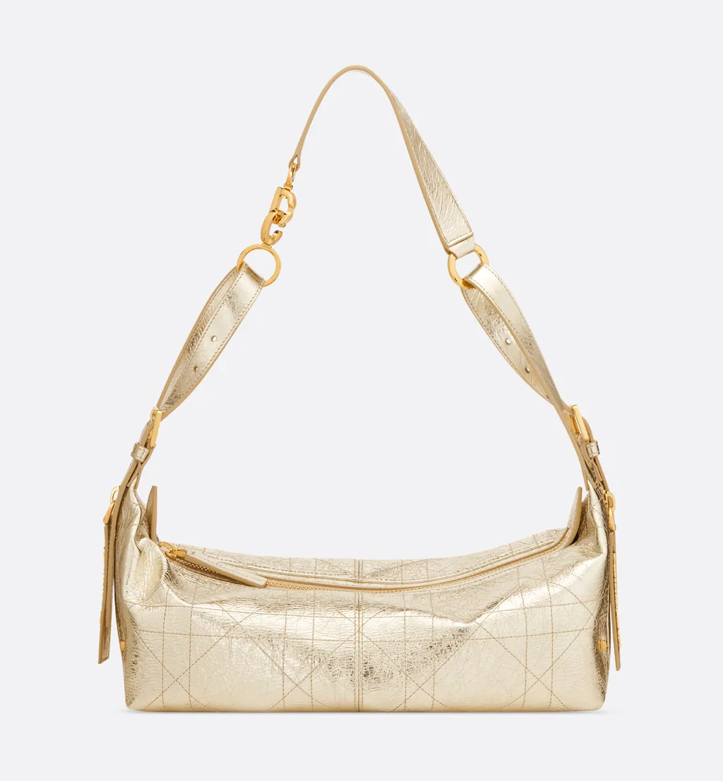 Medium D-Journey Bag In Crinkled Calfskin