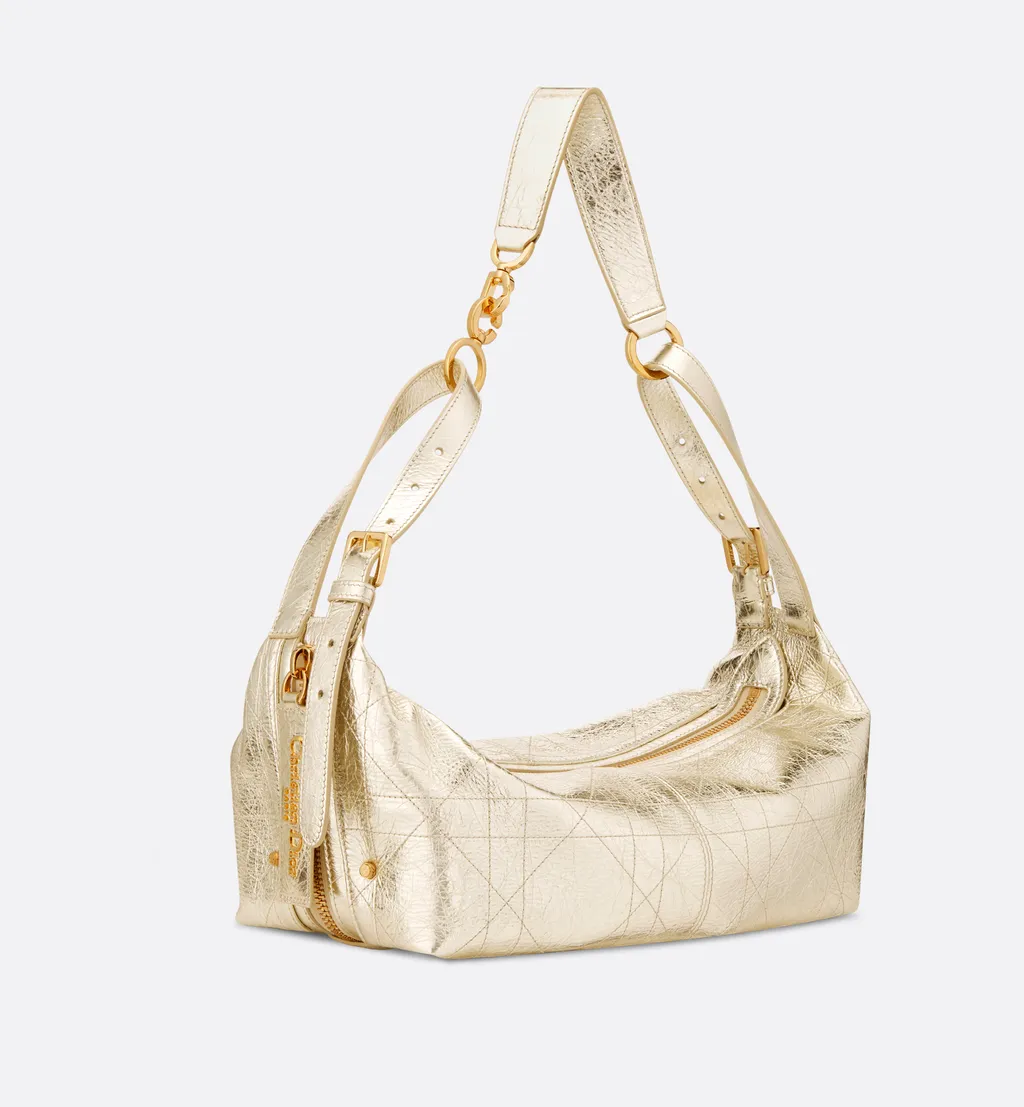 Medium D-Journey Bag In Crinkled Calfskin