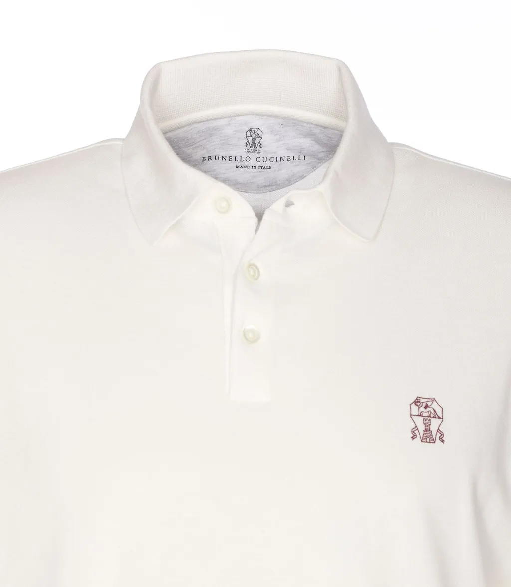 Brunello Cucinelli Logo Detailed Short Sleeved Polo Shirt