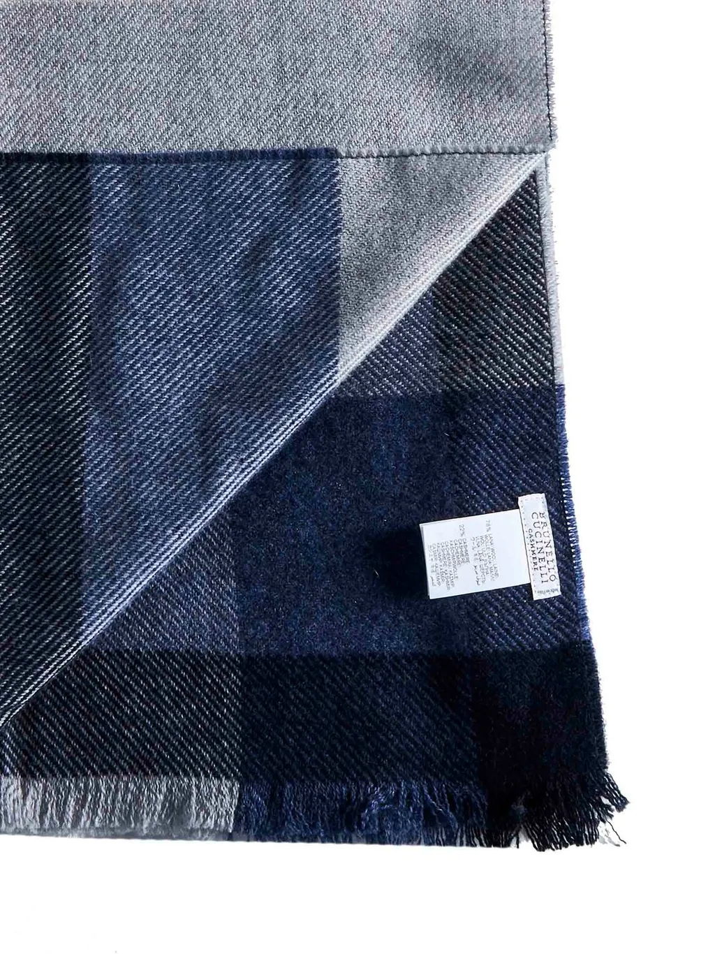 Brunello Cucinelli Striped Fringed Edge Scarf