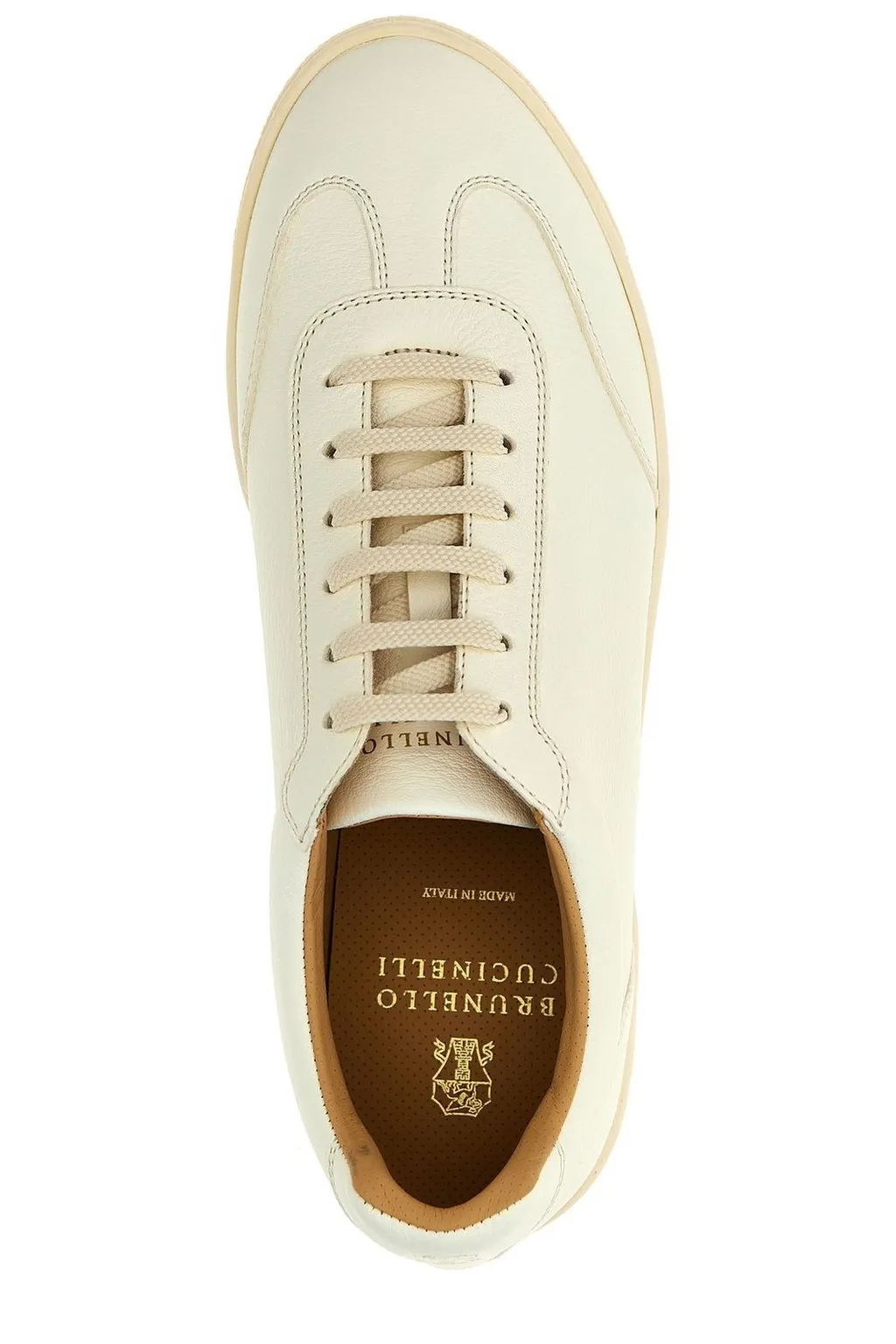 Brunello Cucinelli Logo Printed Round Toe Sneakers