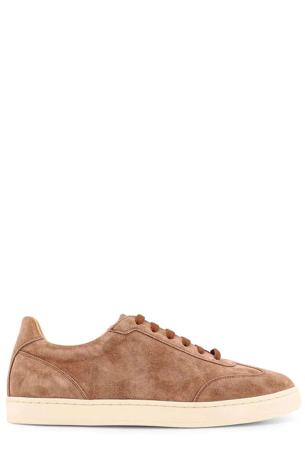 Brunello Cucinelli Round Toe Lace-Up Sneakers