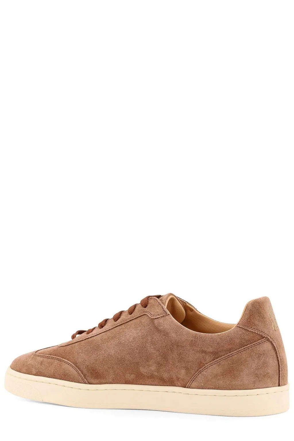 Brunello Cucinelli Round Toe Lace-Up Sneakers