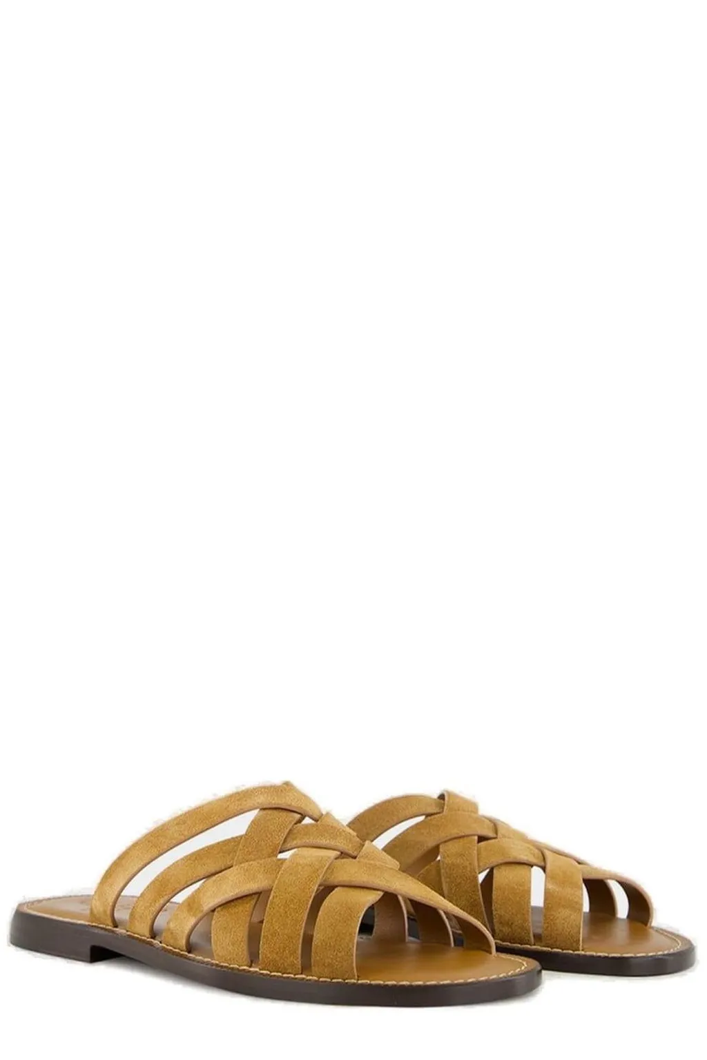 Brunello Cucinelli Open Toe Slip-On Sandals