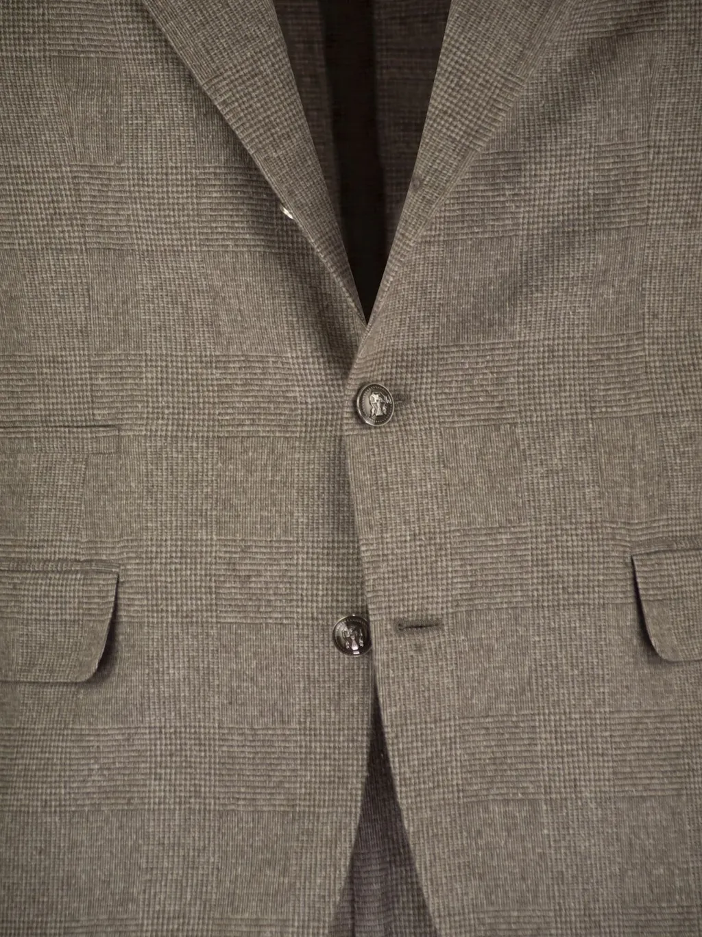 Brunello Cucinelli Prince Of Wales Flannel Tailored Suit