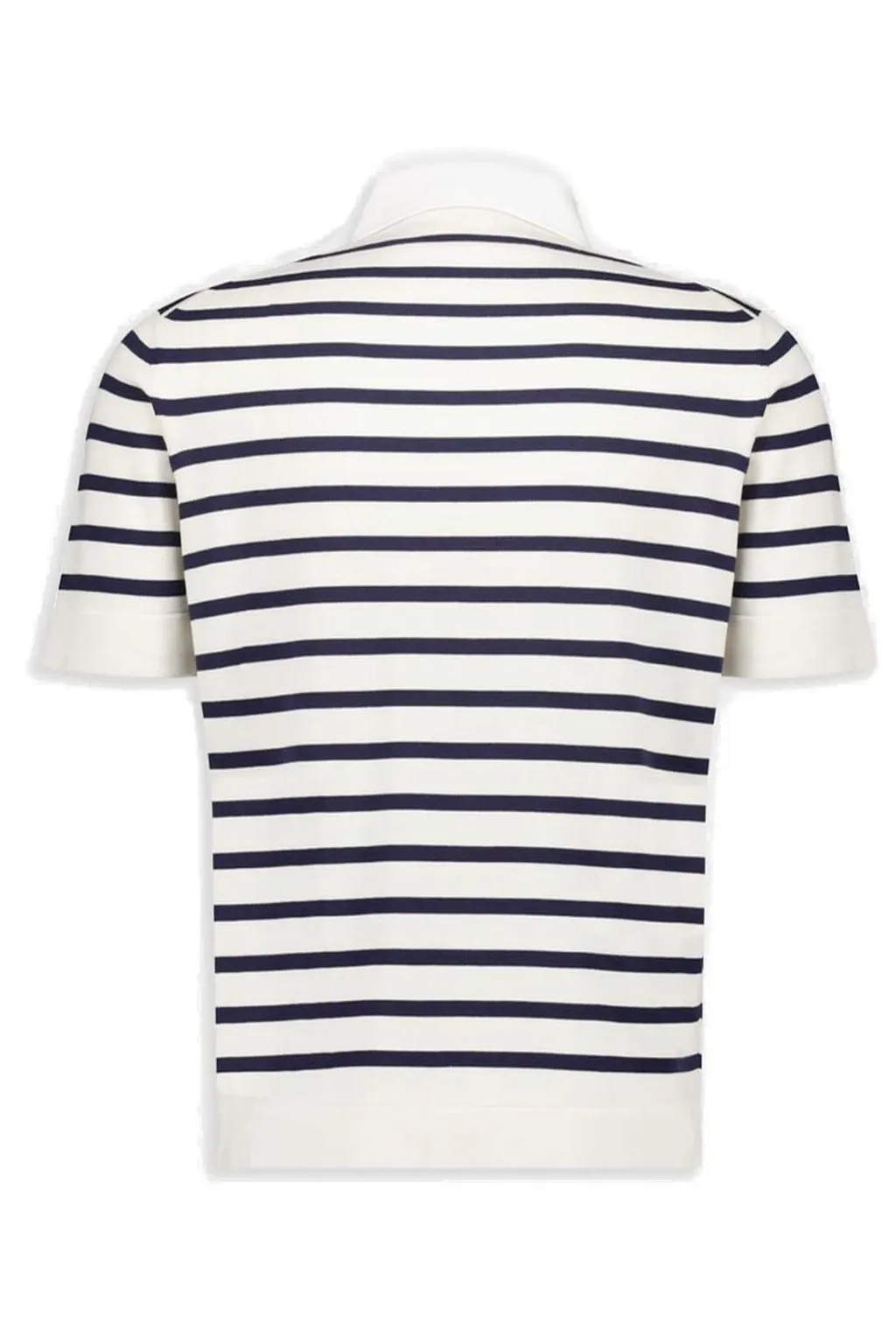 Brunello Cucinelli Striped Knit Polo Shirt