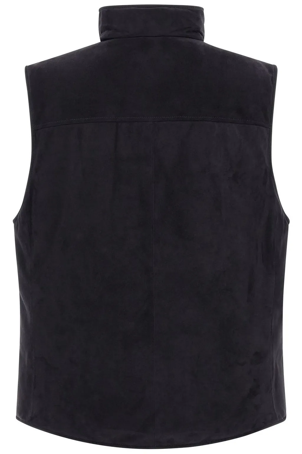 Brunello Cucinelli High-Neck Leather Vest