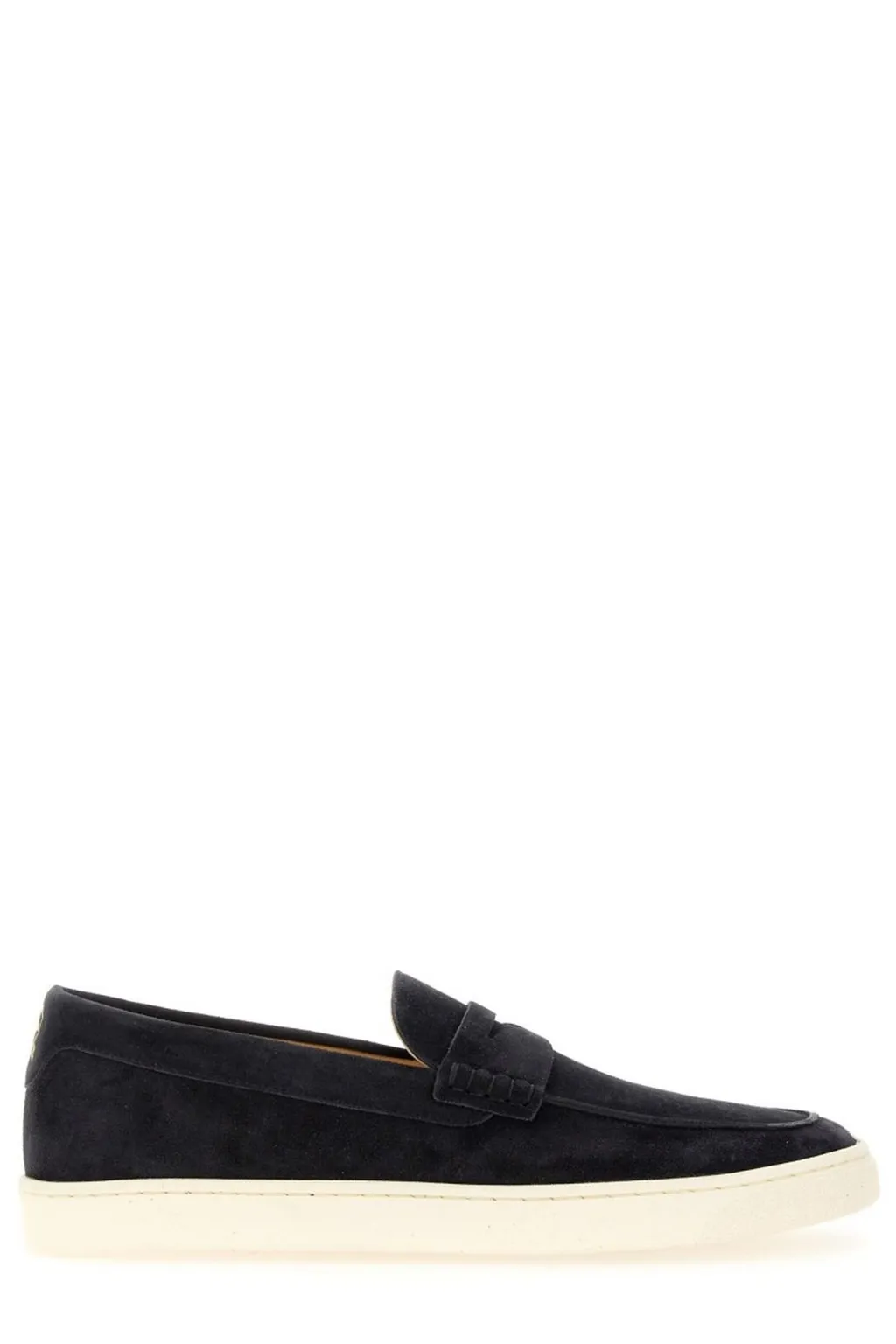 Brunello Cucinelli Penny-Slot Round-Toe Loafers