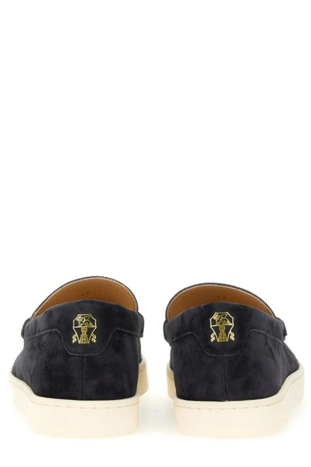 Brunello Cucinelli Penny-Slot Round-Toe Loafers