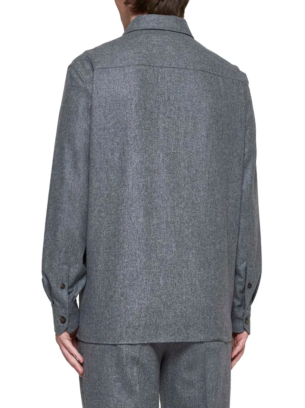 Brunello Cucinelli Long Sleeved Straight Hem Shirt