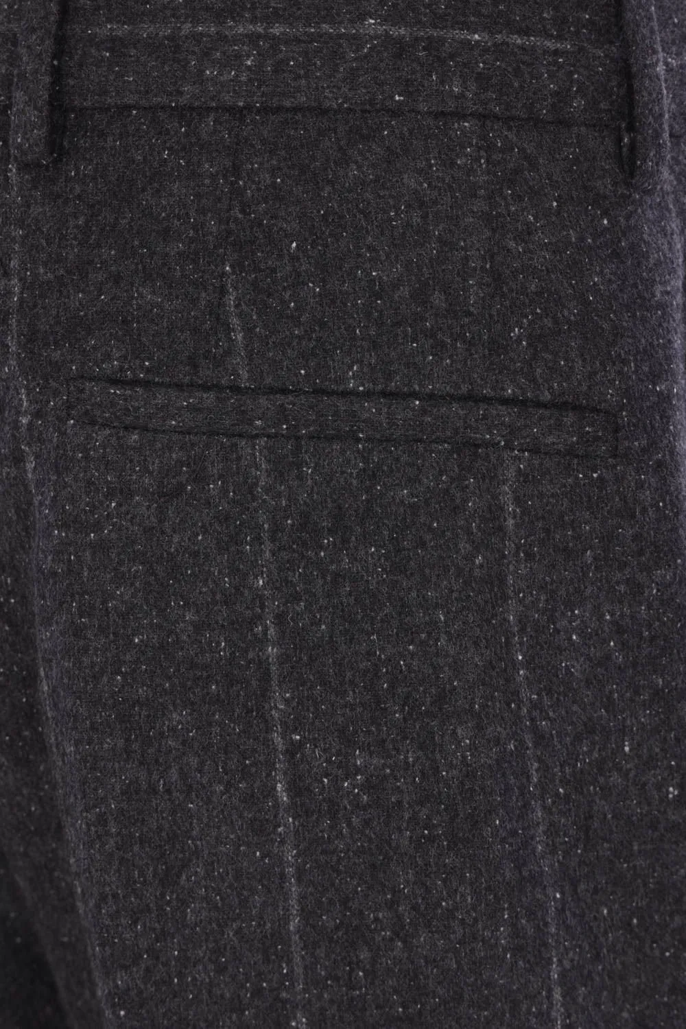 Brunello Cucinelli Flecked Chalk Stripe Flannel Leisure Fit Trousers