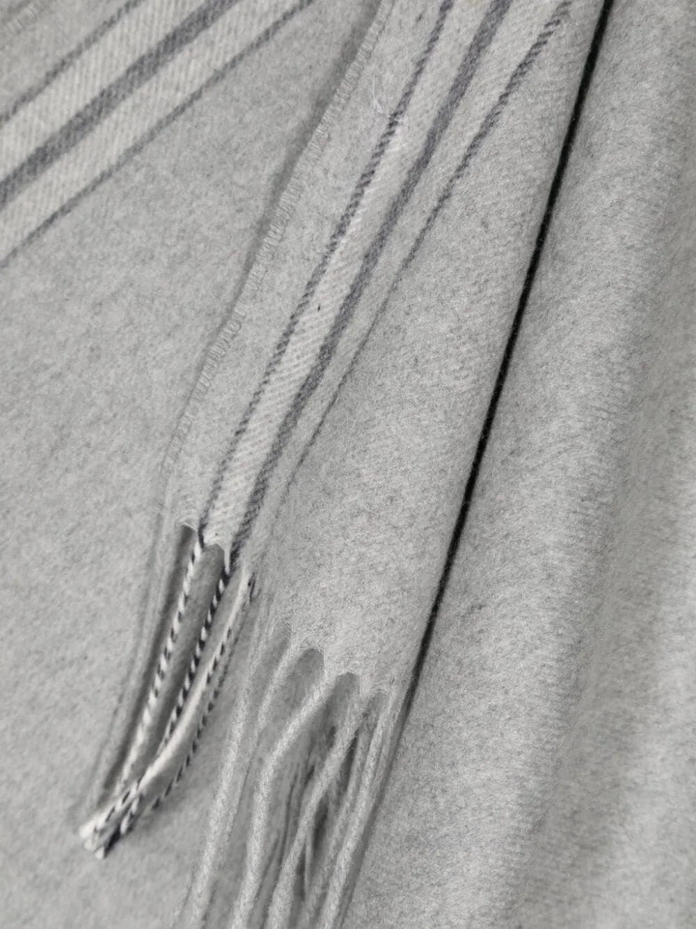Brunello Cucinelli Striped Fringed Scarf