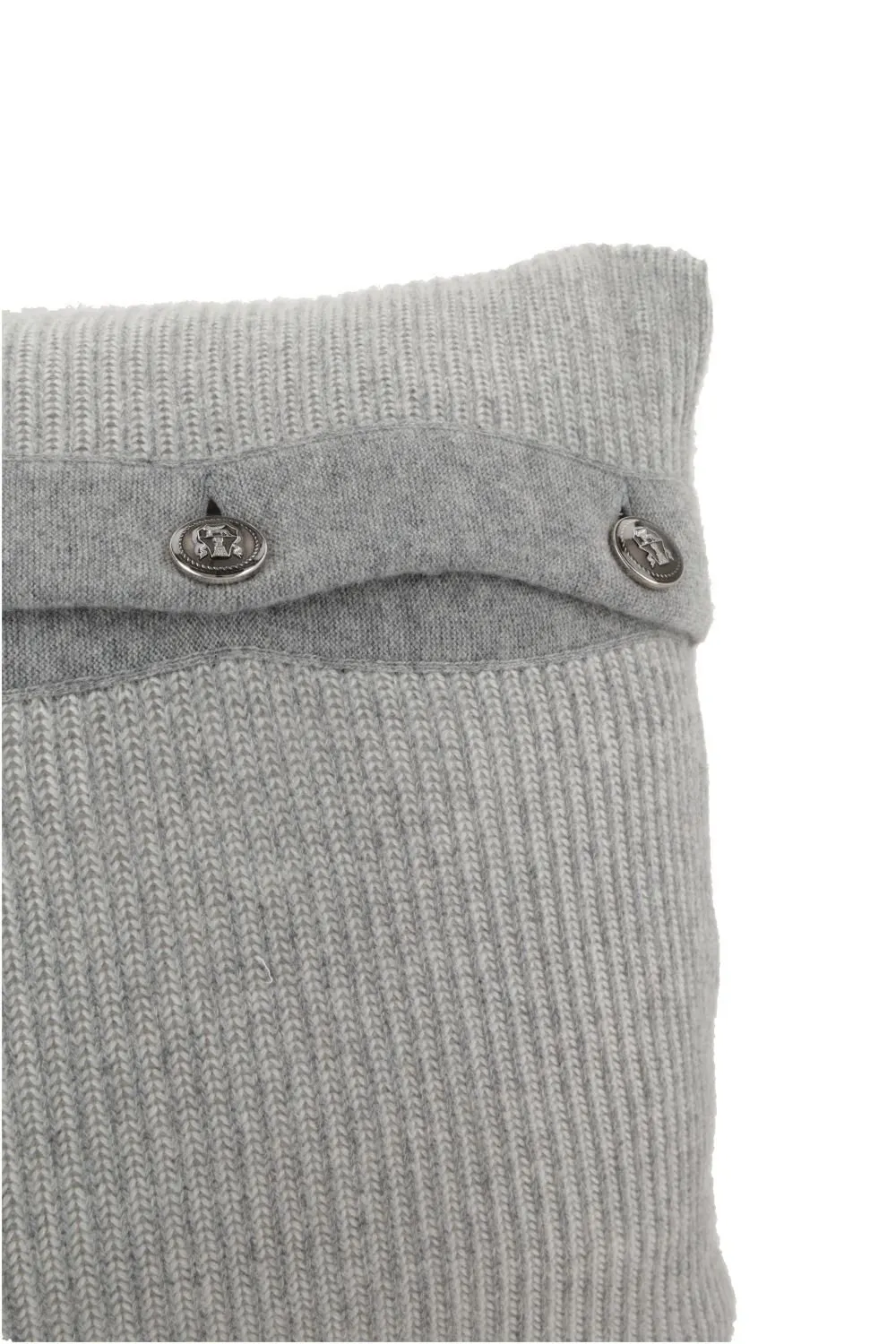 Brunello Cucinelli Vanisé Buttons Detailed Rib Knit Cushion