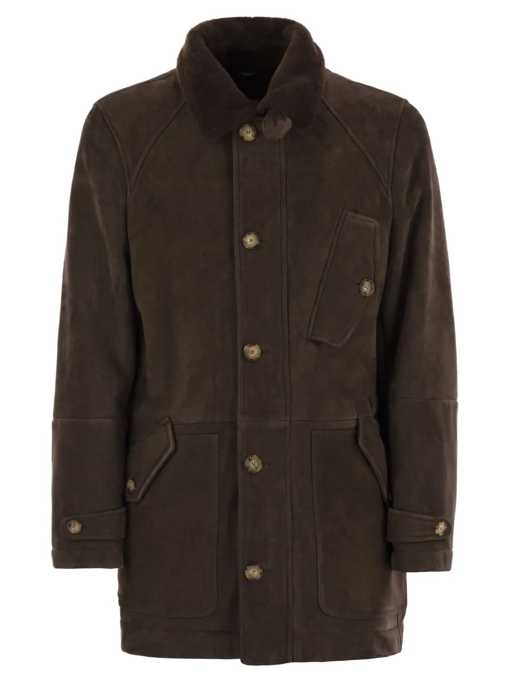 Brunello Cucinelli Straight Hem Shearling Coat