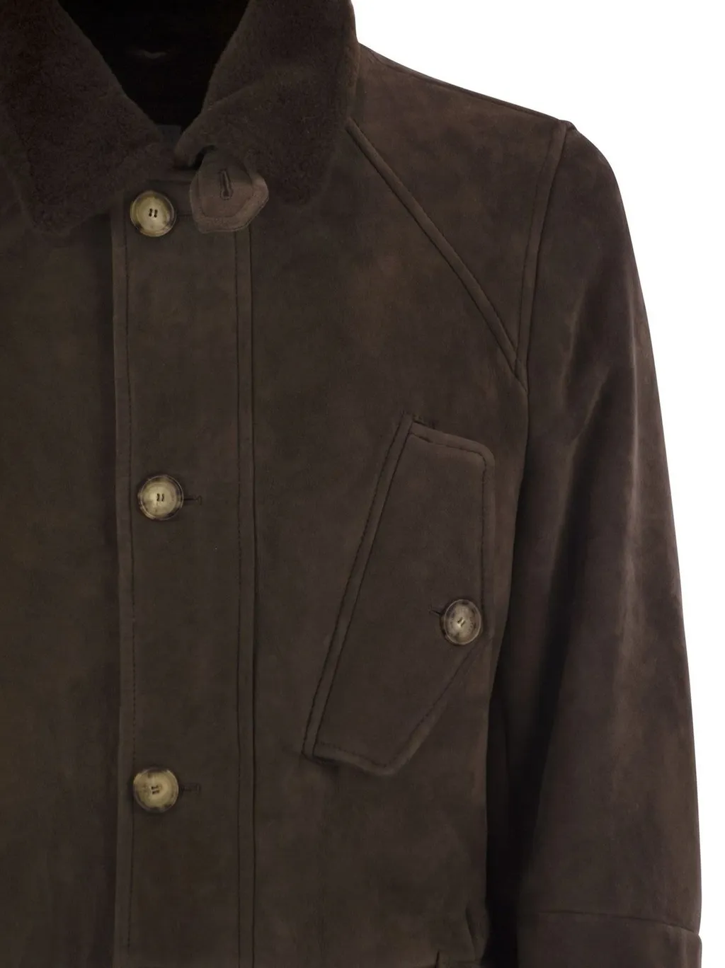 Brunello Cucinelli Straight Hem Shearling Coat