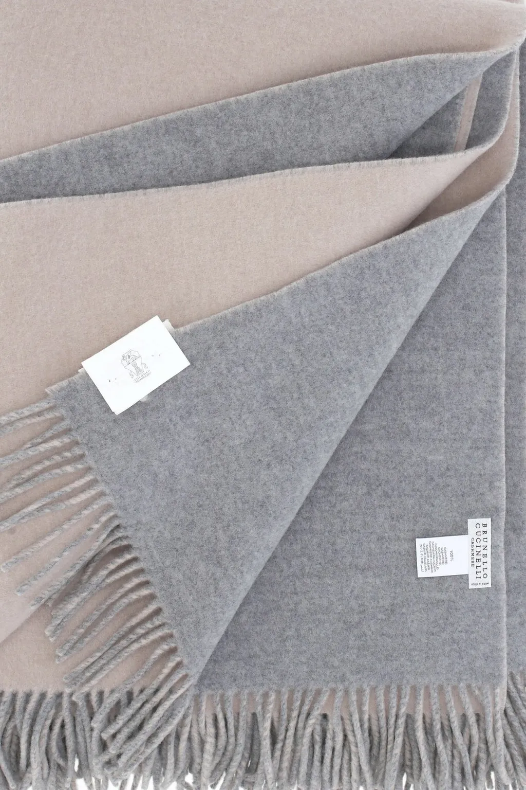 Brunello Cucinelli Frayed-Edge Knitted Blanket