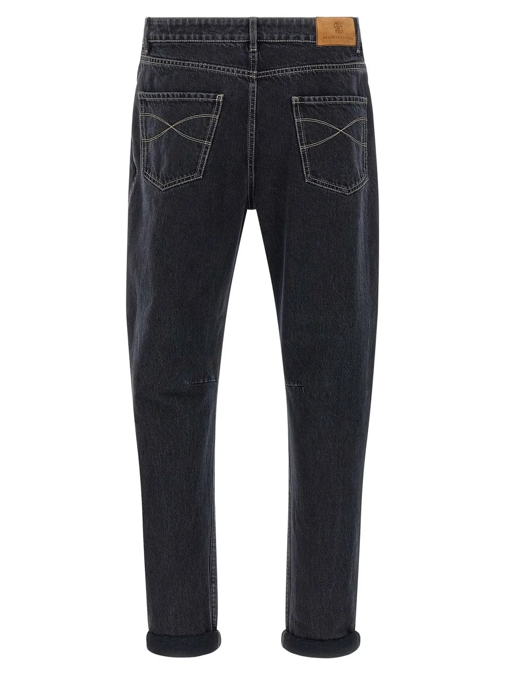 Brunello Cucinelli Logo Patch Straight-Leg Jeans