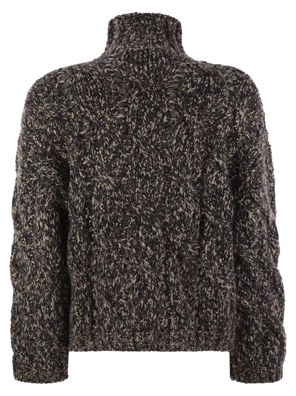 Brunello Cucinelli Turtleneck Braided Sweater