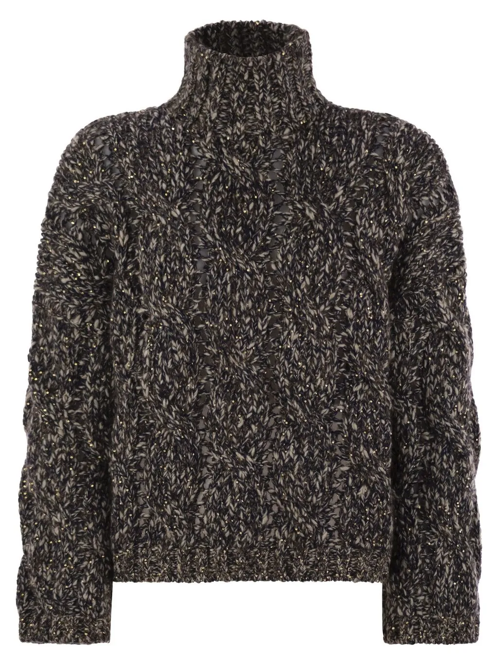 Brunello Cucinelli Turtleneck Braided Sweater