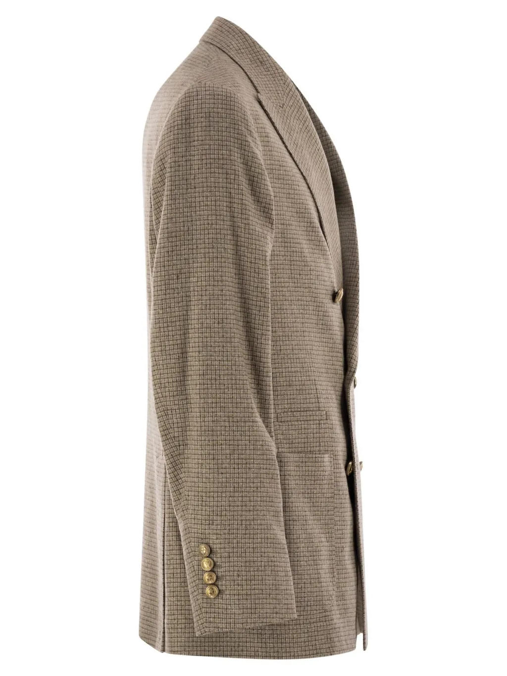 Brunello Cucinelli Checked Flannel One-And-A-Half Breasted Deconstructed Blazer