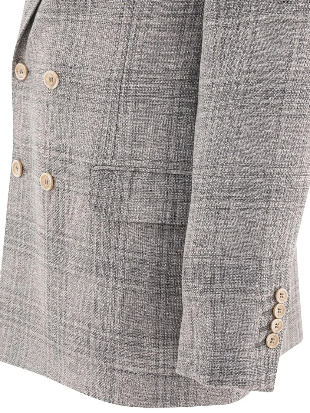 Brunello Cucinelli Prince Of Wales Double-Breasted Blazer