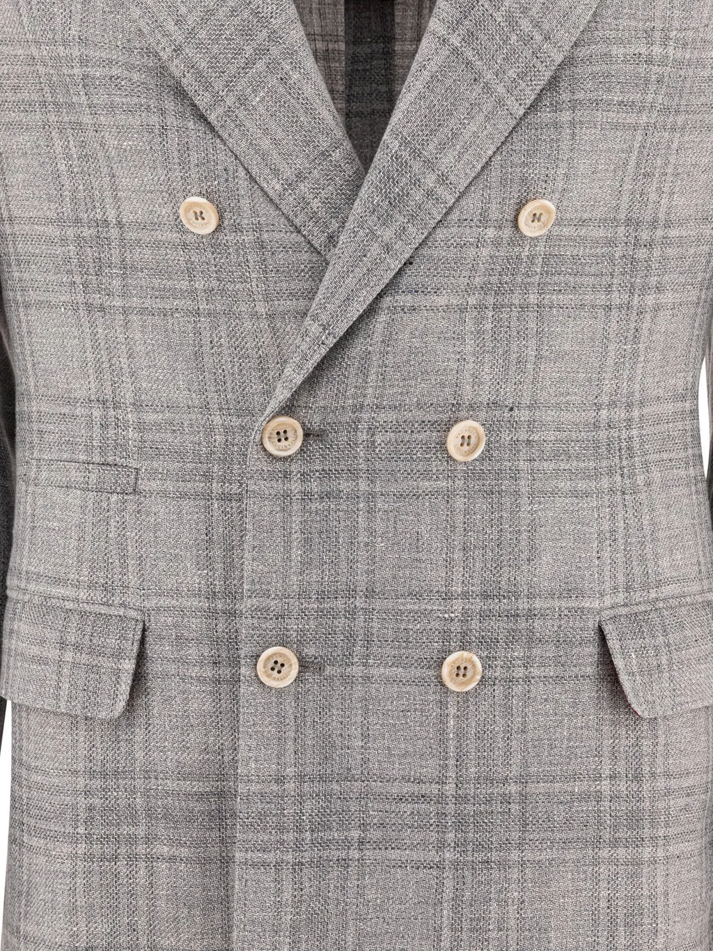 Brunello Cucinelli Prince Of Wales Double-Breasted Blazer