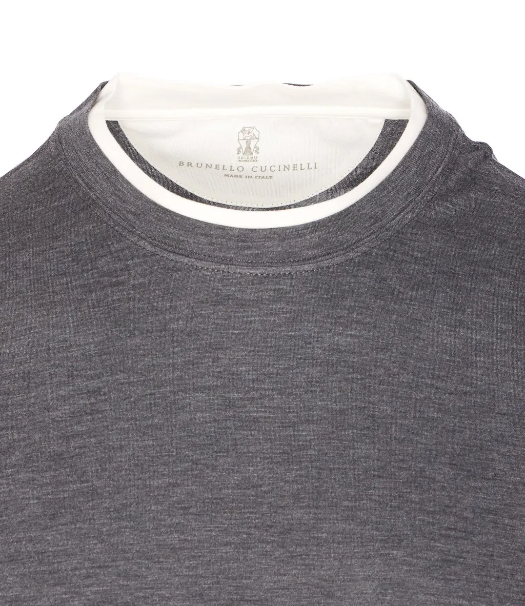 Brunello Cucinelli Crewneck Straight Hem T-Shirt