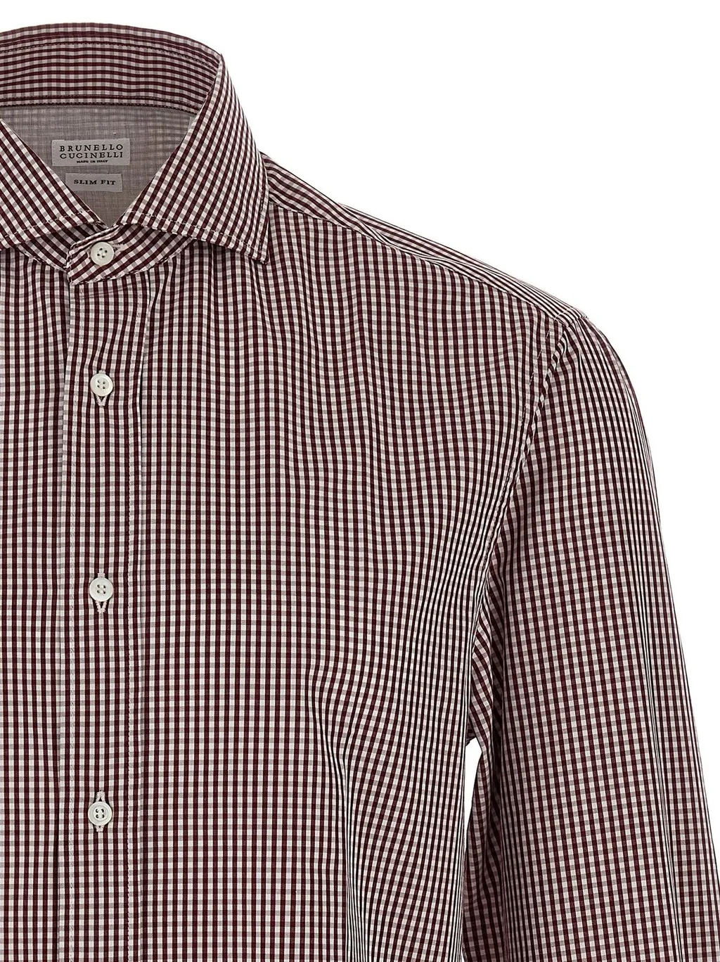 Brunello Cucinelli Checked Button-Up Shirt