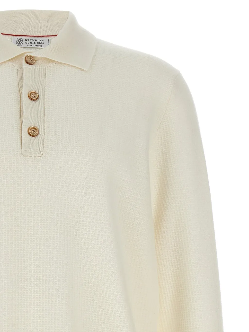 Brunello Cucinelli Long-Sleeved Knitted Polo Shirt