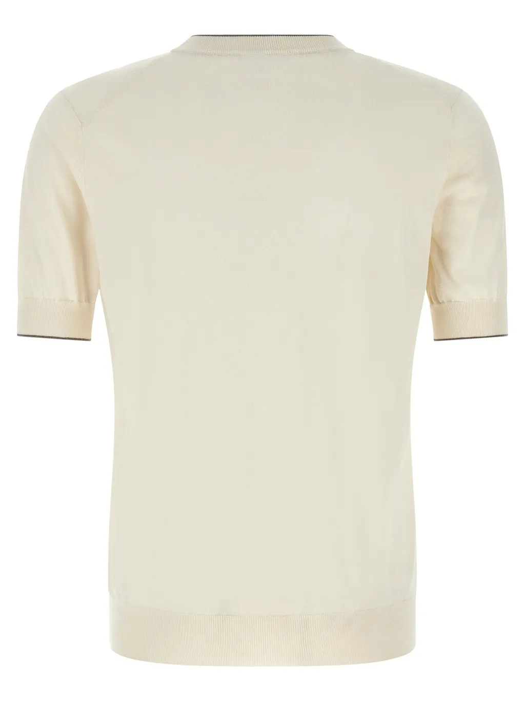 Brunello Cucinelli Short Sleeved Ribbed Jumper