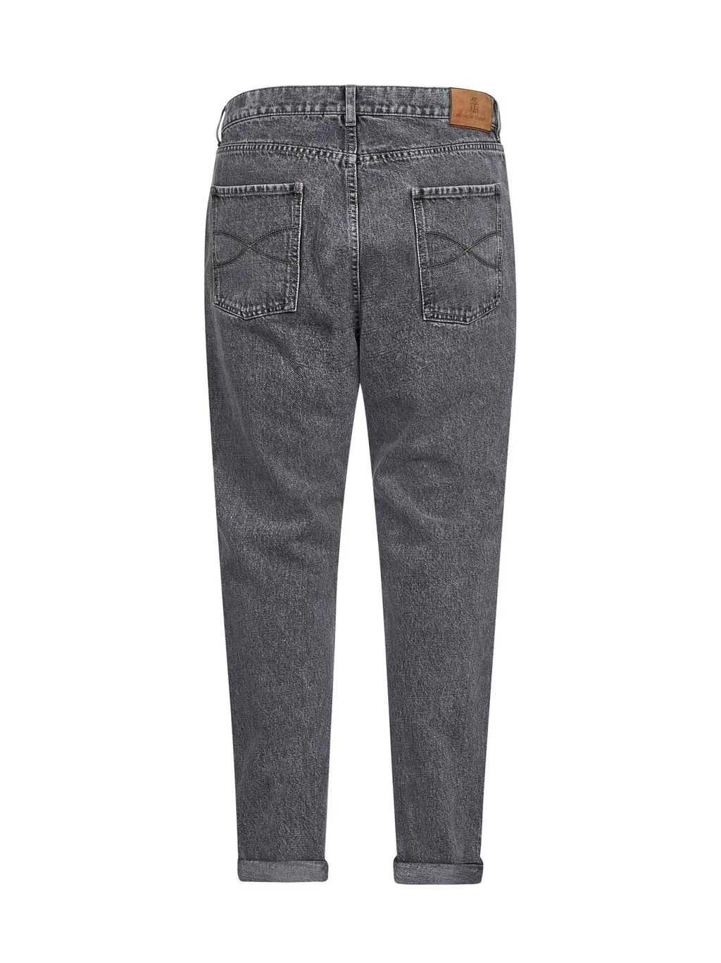 Brunello Cucinelli Logo Patch Straight-Leg Jeans