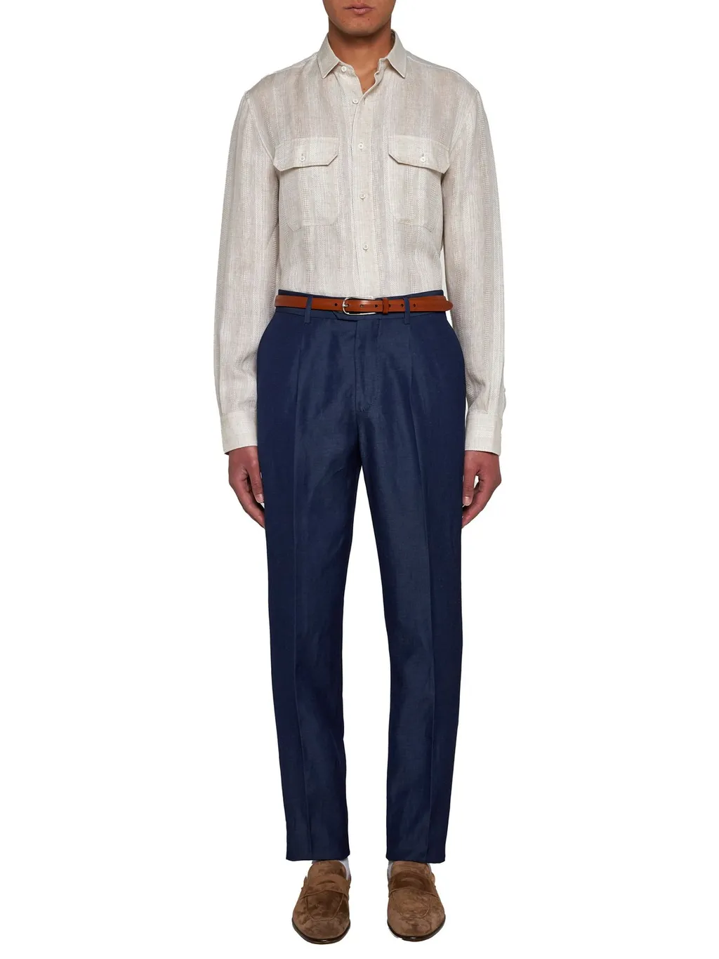 Brunello Cucinelli Striped Button-Up Shirt