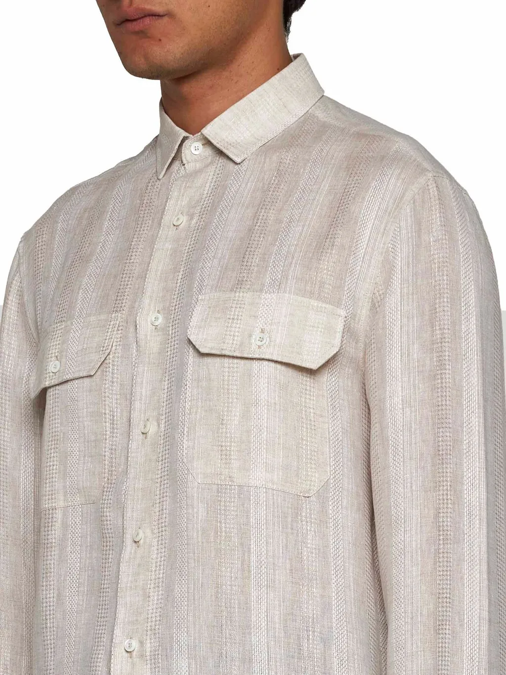 Brunello Cucinelli Striped Button-Up Shirt