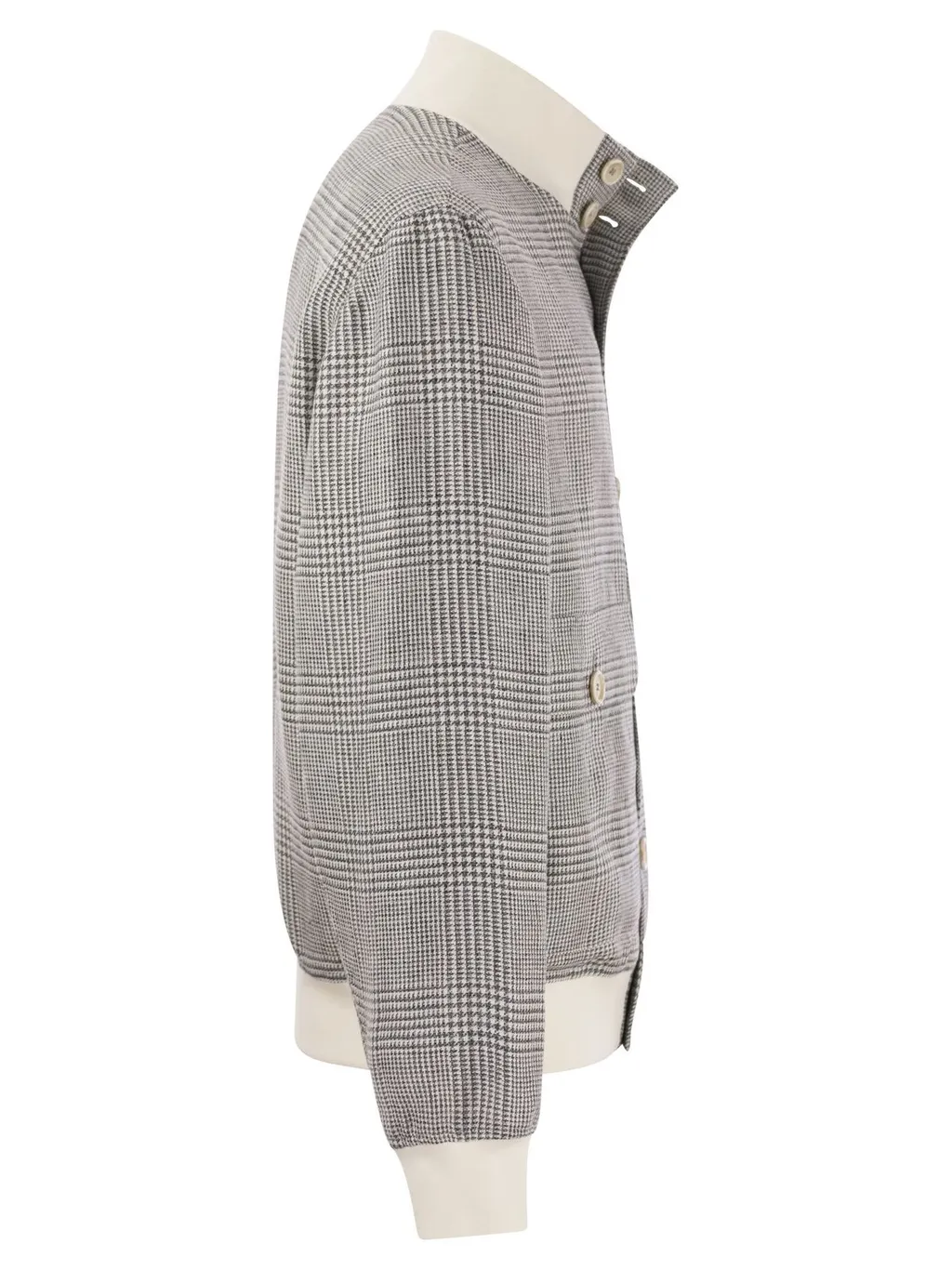 Brunello Cucinelli Checked High-Neck Jacket