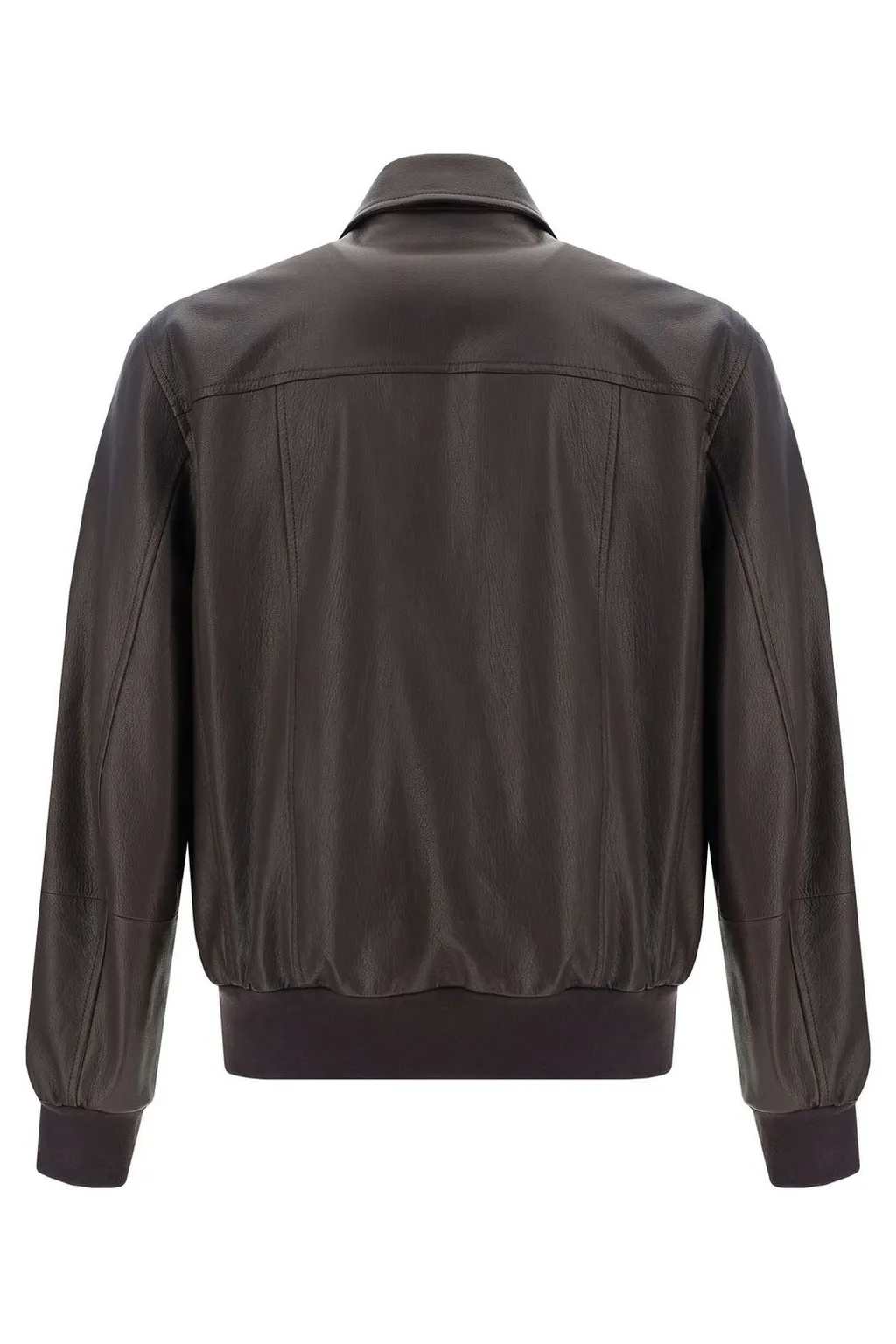 Brunello Cucinelli Aviator Zip-Up Leather Jacket