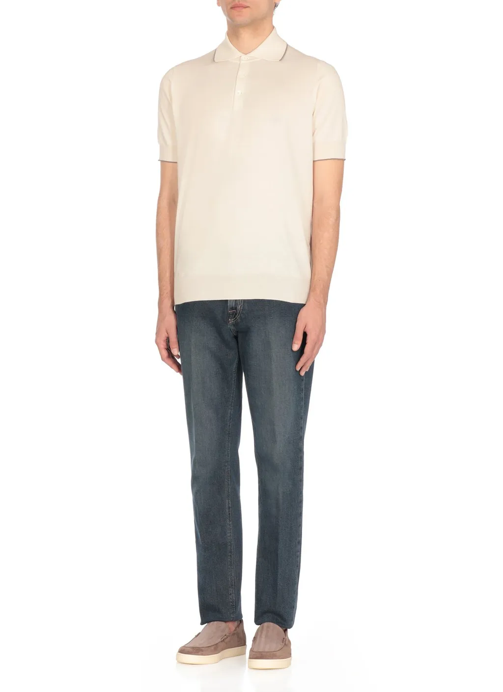 Brunello Cucinelli Short Sleeved Polo Shirt