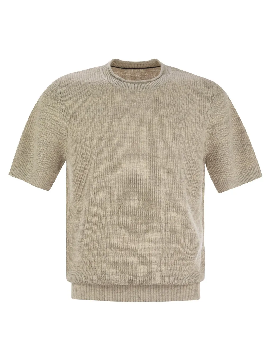 Brunello Cucinelli Half English Rib Knitted T-Shirt