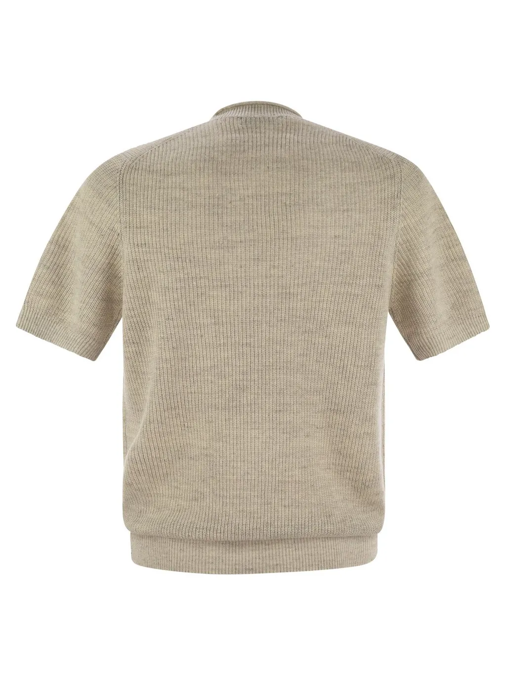 Brunello Cucinelli Half English Rib Knitted T-Shirt
