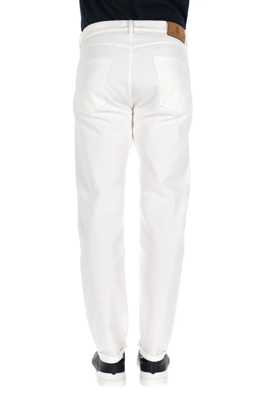 Brunello Cucinelli Logo-Patch Straight-Leg Jeans