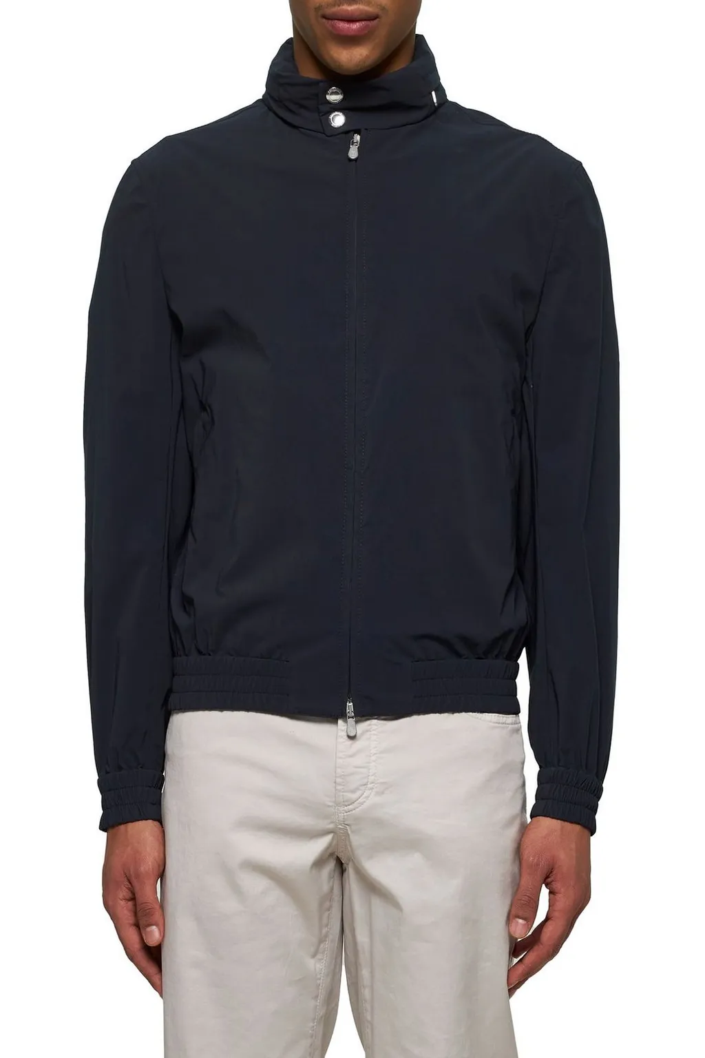 Brunello Cucinelli High Neck Zip-Up Bomber Jacket