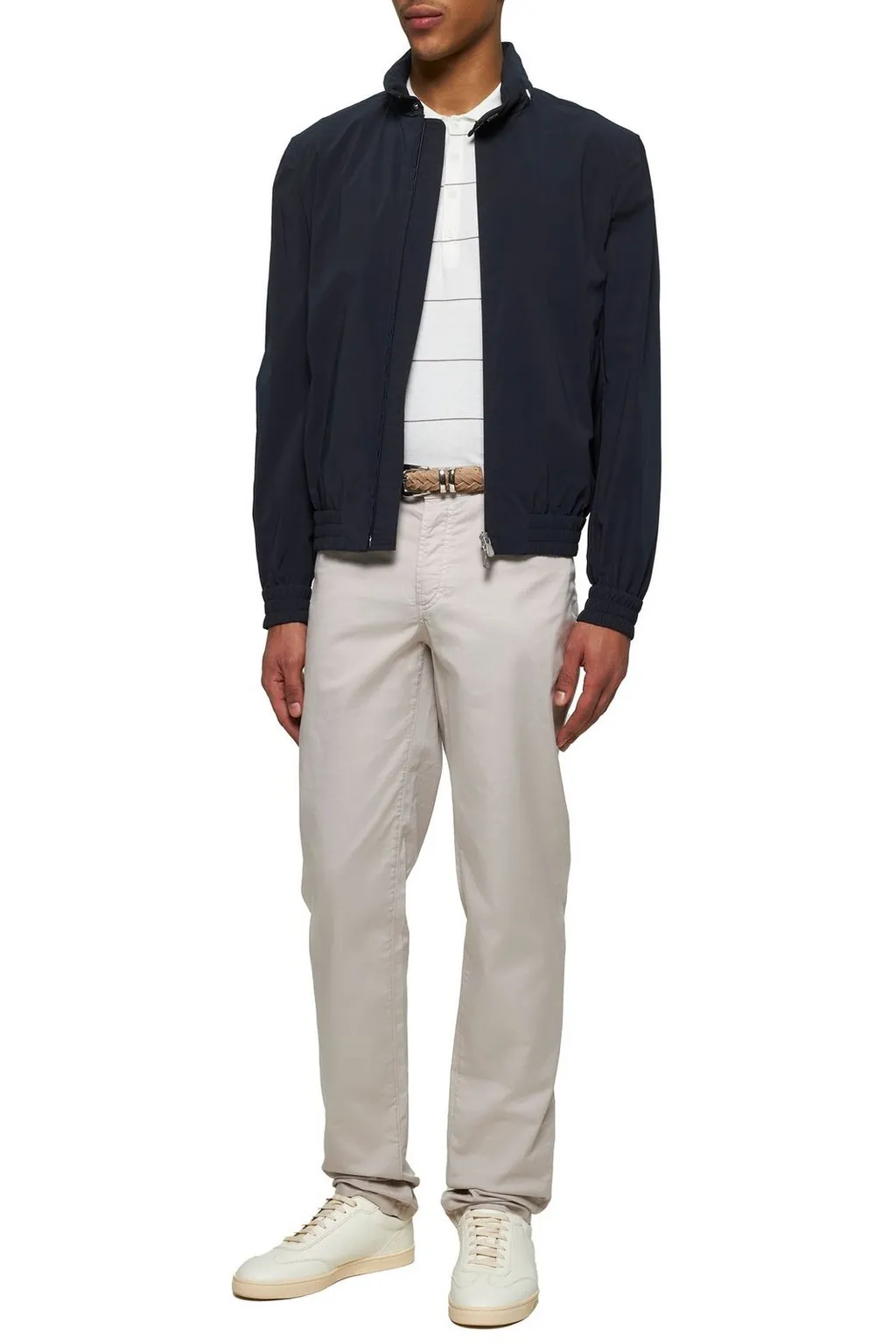 Brunello Cucinelli High Neck Zip-Up Bomber Jacket