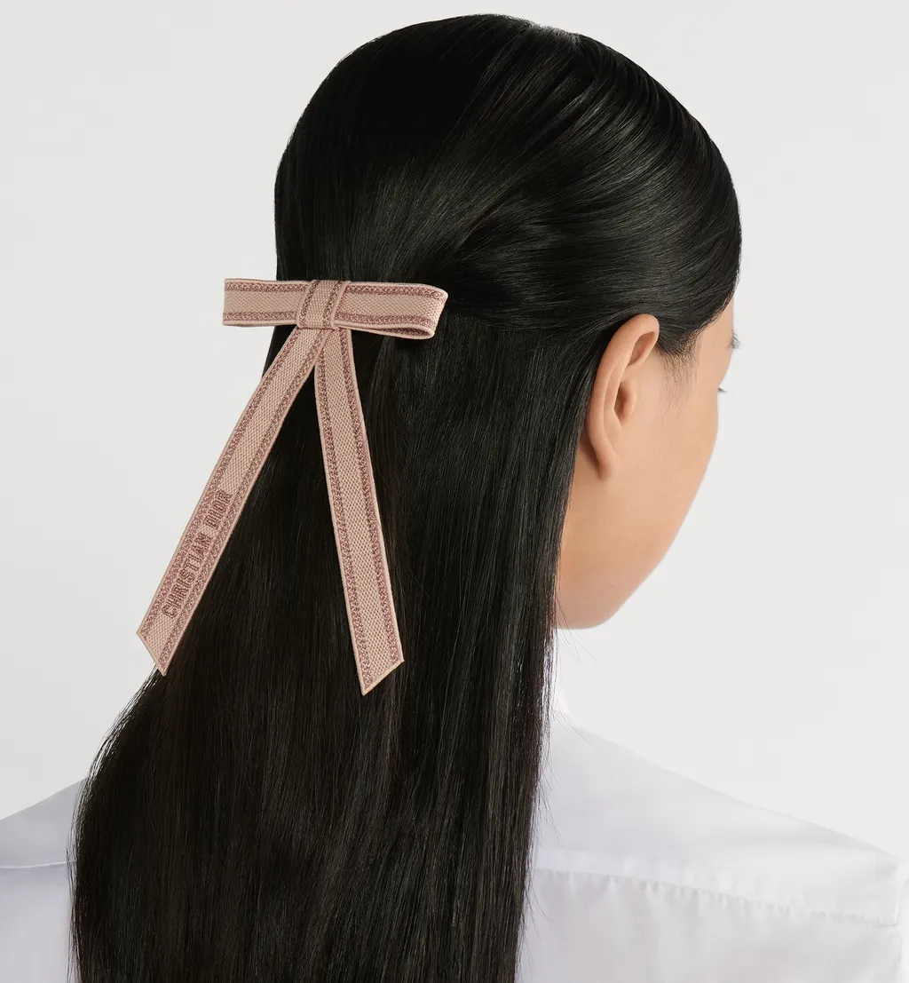 Christian Dior Embroidered Dior Twist Bow