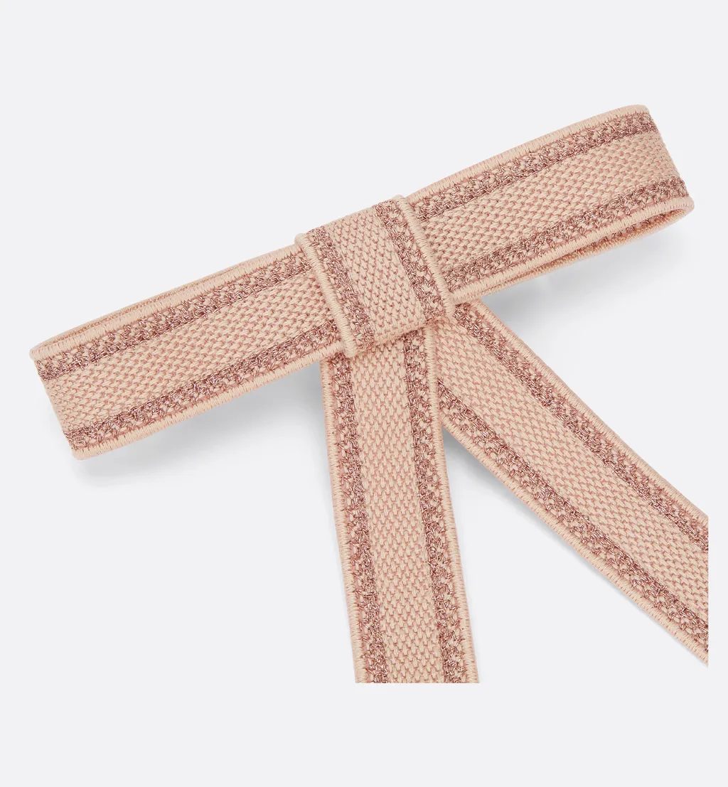 Christian Dior Embroidered Dior Twist Bow