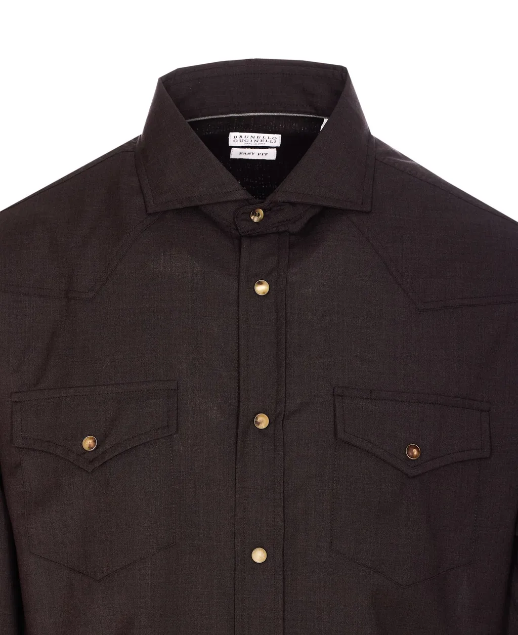 Brunello Cucinelli Long Sleeved Spread Collared Shirt