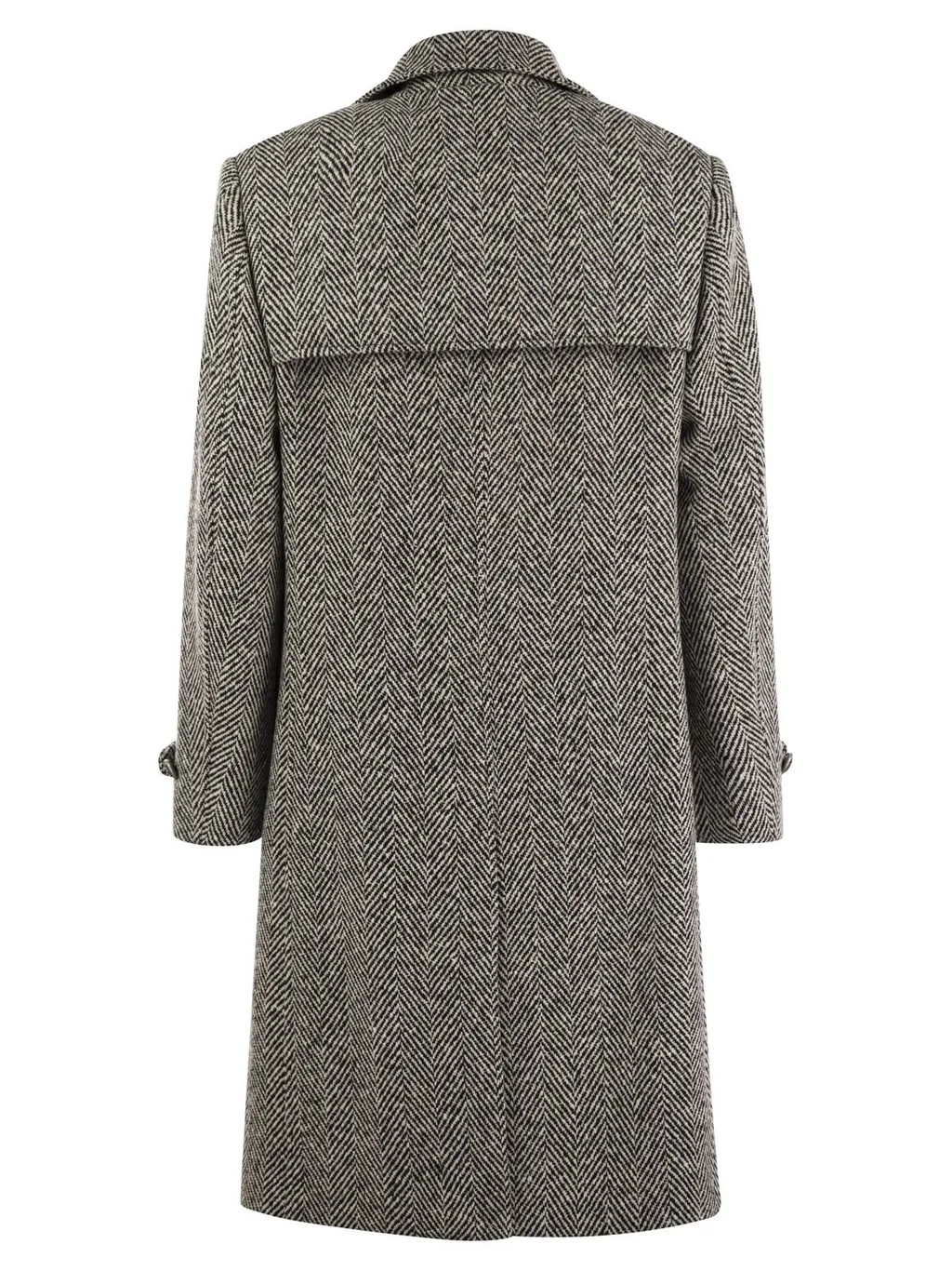 Brunello Cucinelli Herringbone Pattern Double-Breasted Coat